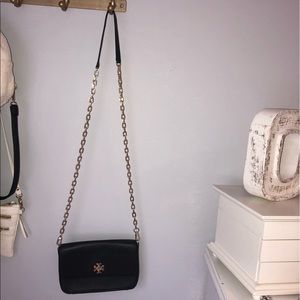Tory Burch black cross body with gold chain